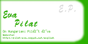 eva pilat business card